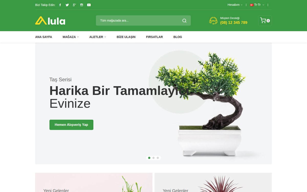 Alula - OpenCart Çok Amaçlı Teması