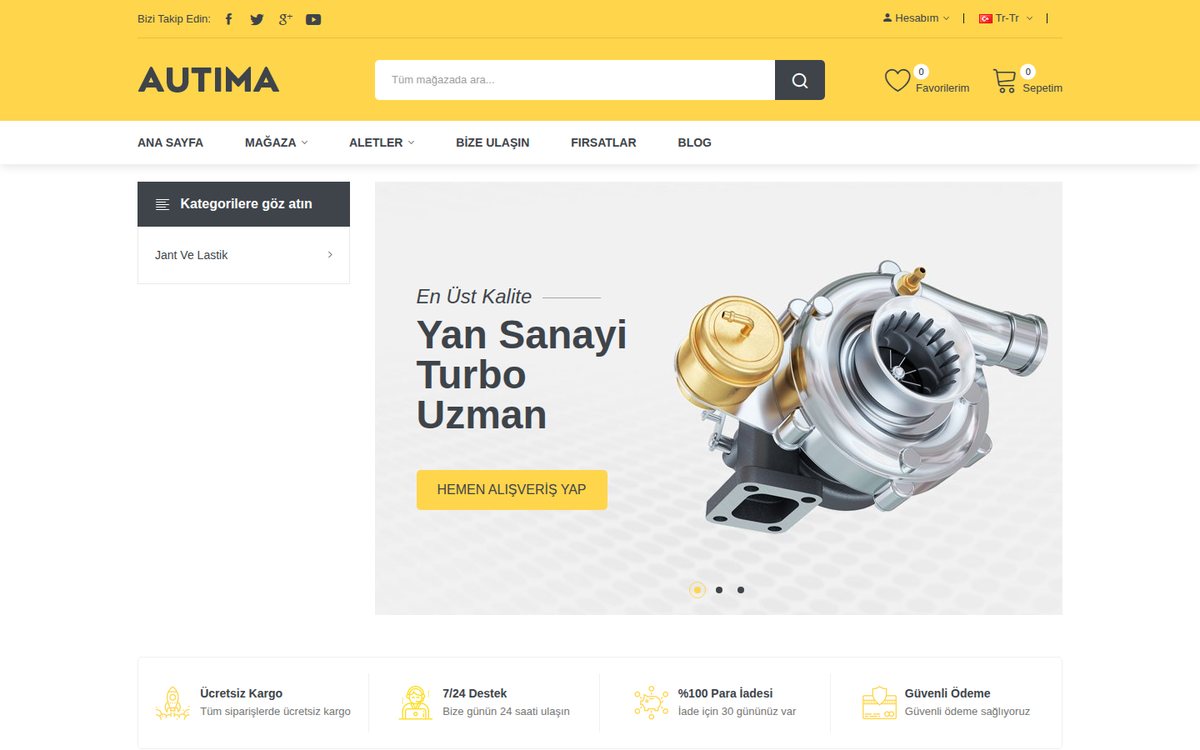 Autima - OpenCart Oto Aksesuar Teması