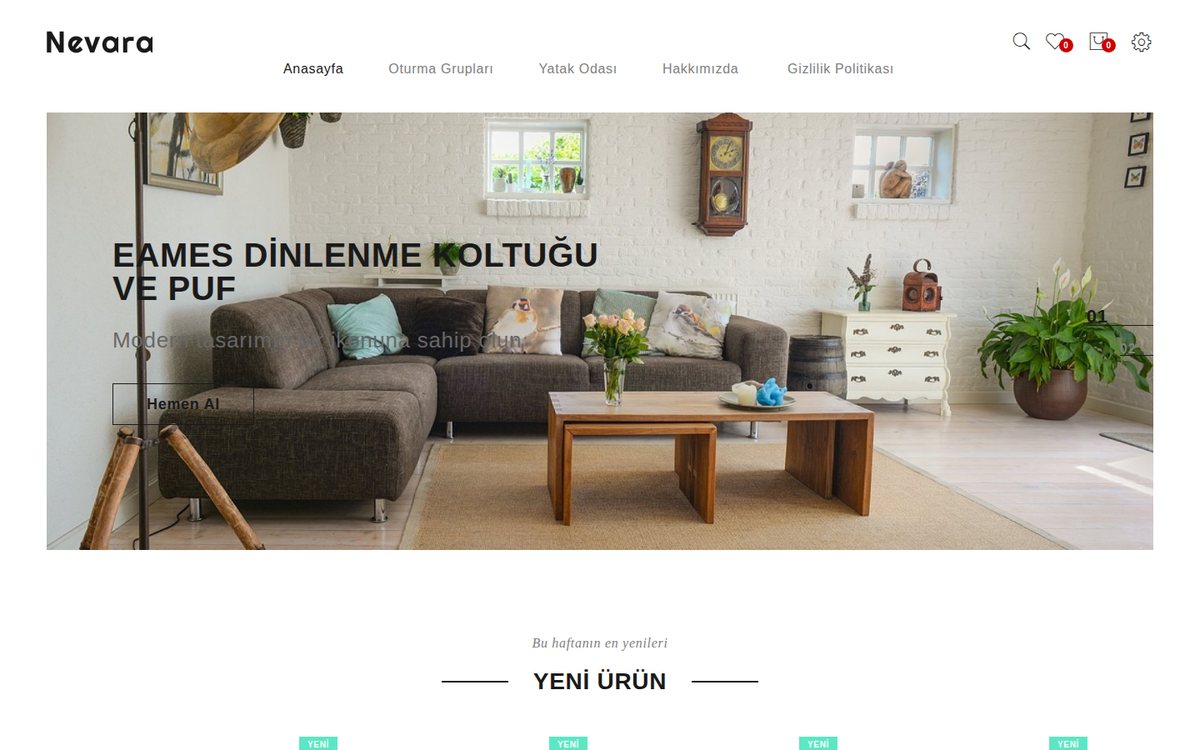 Nevara - OpenCart Mobilya Teması