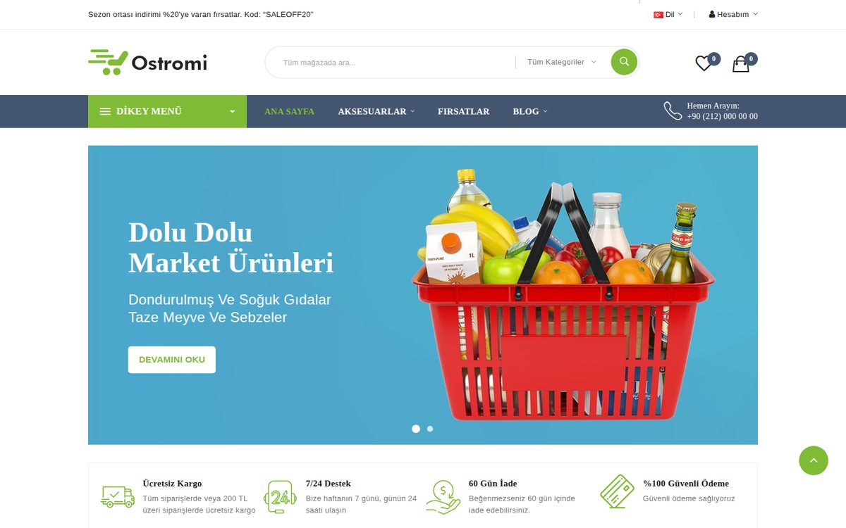 Ostromi - OpenCart Genel Teması