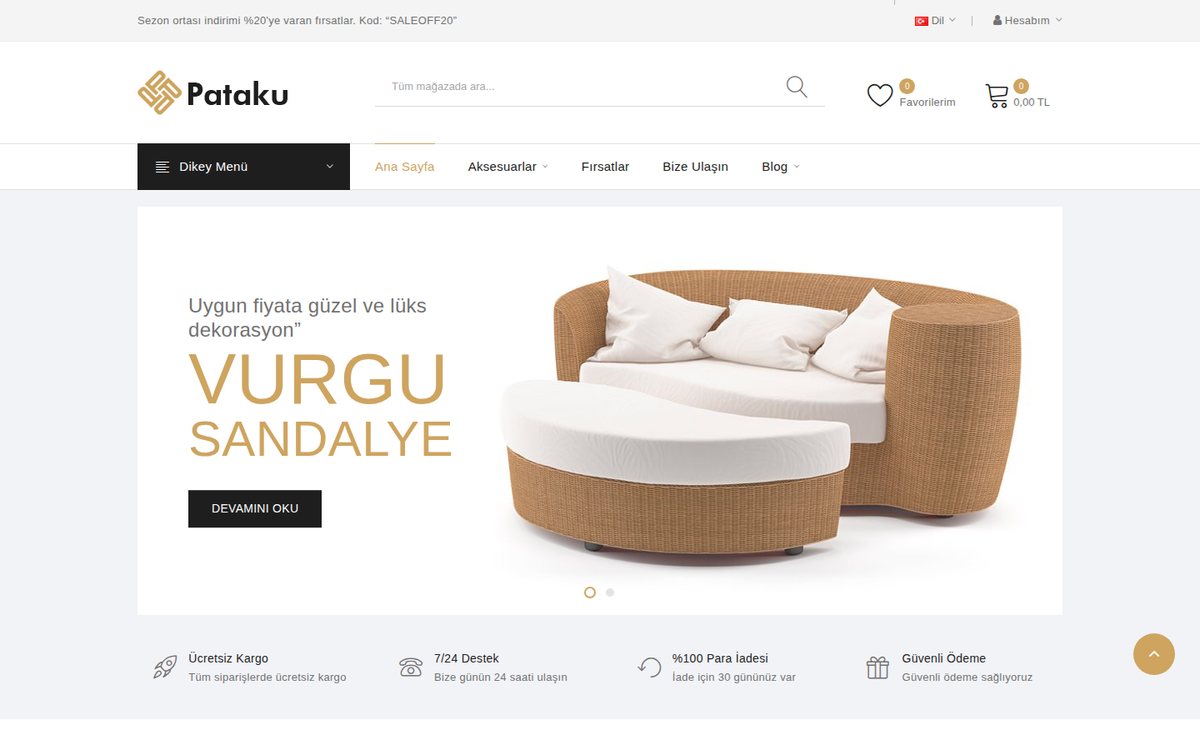Pataku - OpenCart Teknoloji Teması