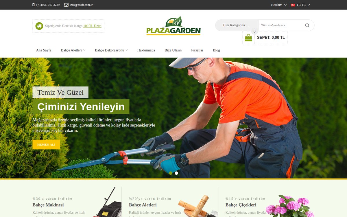 Plazagarden - OpenCart Bahçe Teması