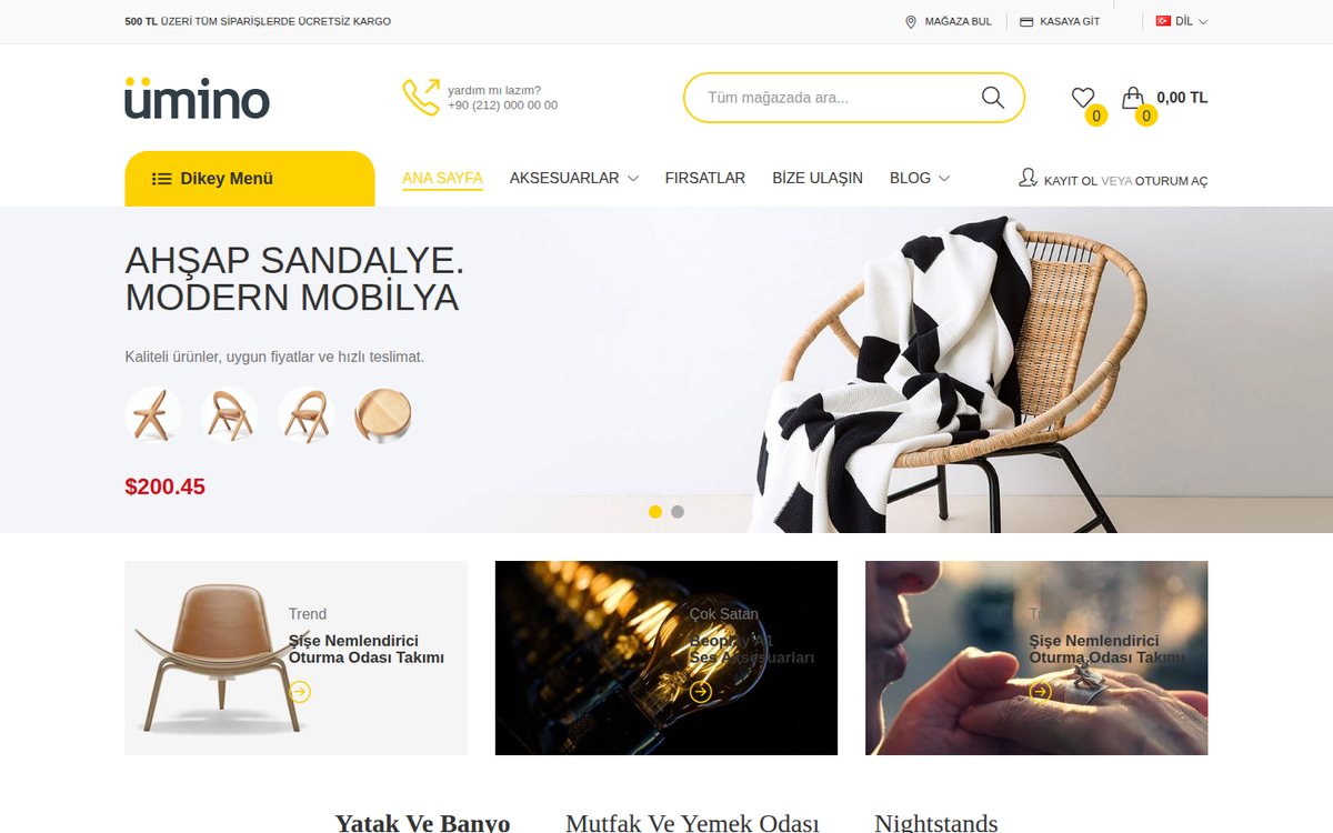 Umino - OpenCart Elektronik Teması