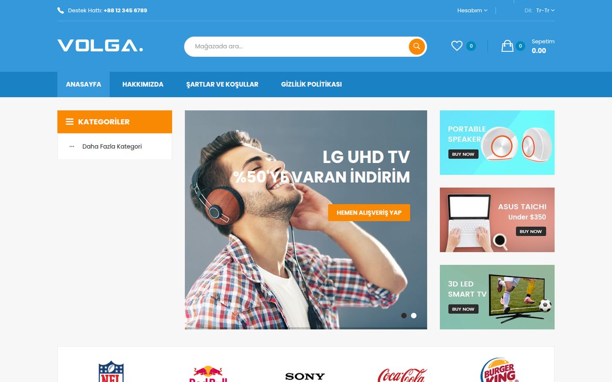 Volga - OpenCart Mega Mağaza Teması